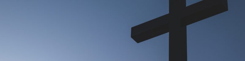 black cross statue