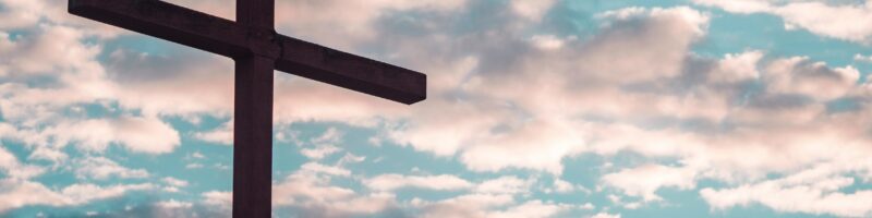 close-up of brown wooden cross