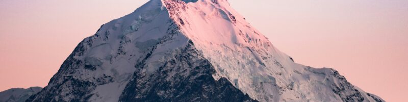 ice-capped mountain at daytime