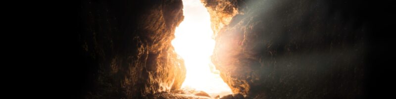 sun rays inside cave