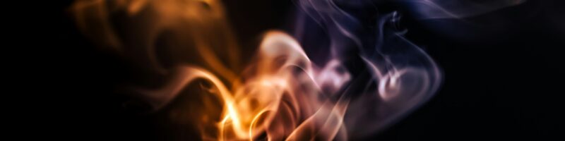 white and yellow smoke illustration